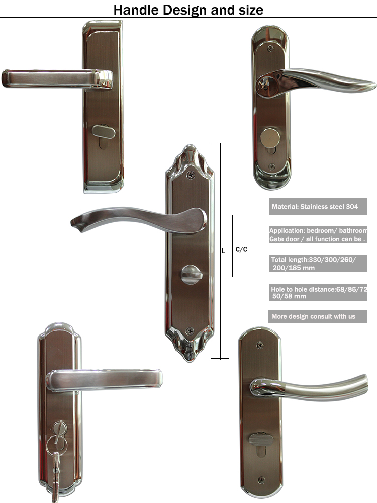 Supply all kinds of fireproof stainless steel 304 door lock with best choice