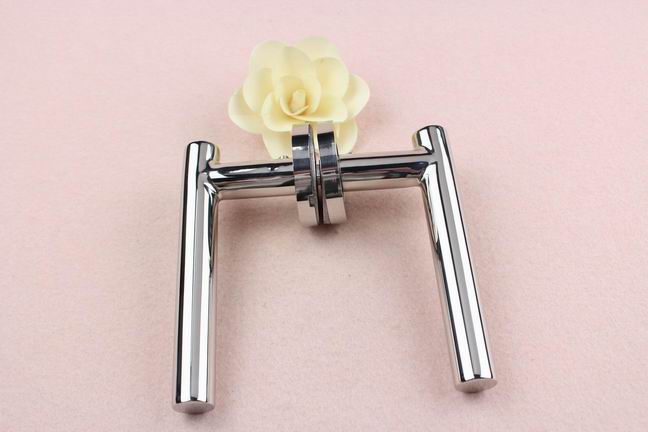 Modern Tubular Interior Door Lever Handles on Rose