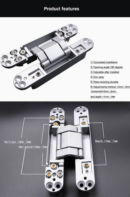 cross concealed hinge