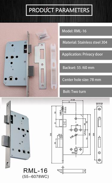 double bolt mortice door lock body