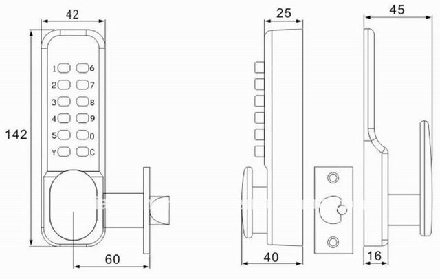 Mechanical type Code number Locks